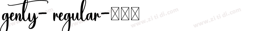 genty- regular字体转换